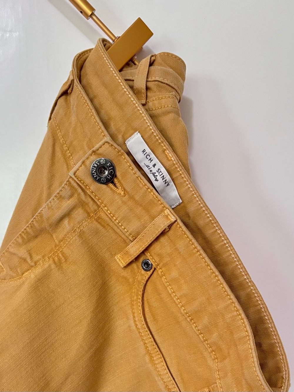 Rich & Skinny| ‘The Legacy’ Mustard Yellow Signature Skinny Jeans Denim Sz 29